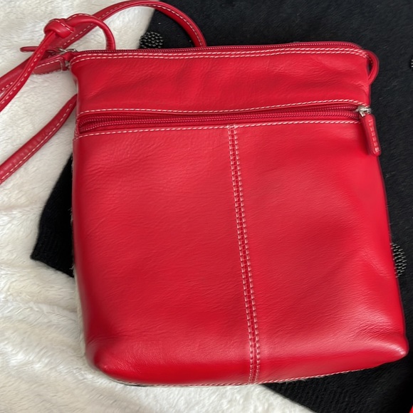 Leather and calf crossbody bag EUC - Picture 4 of 9
